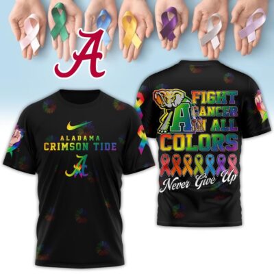 Alabama Crimson Tide | Premium NCAA Fight Cancer In All Colors 3D Shirt