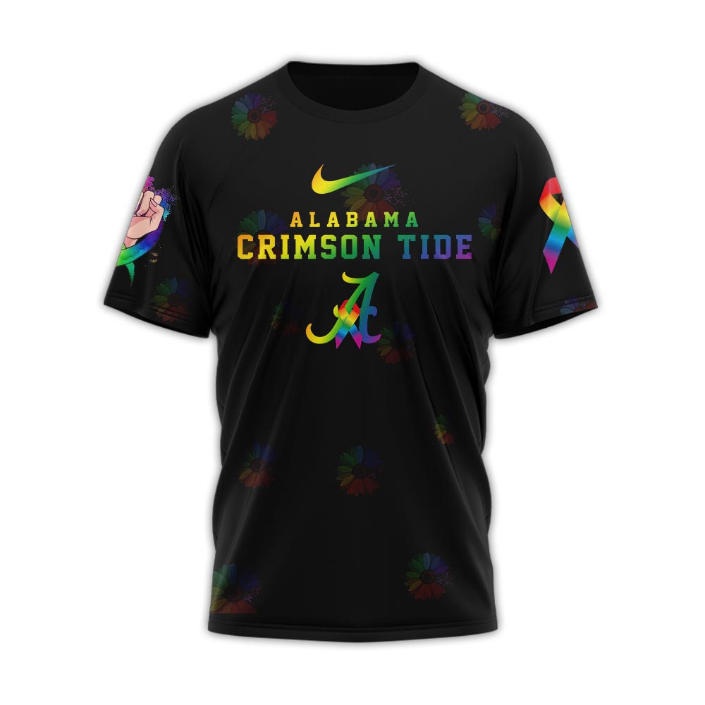 Alabama Crimson Tide | Premium NCAA Fight Cancer In All Colors 3D Shirt - Image 2