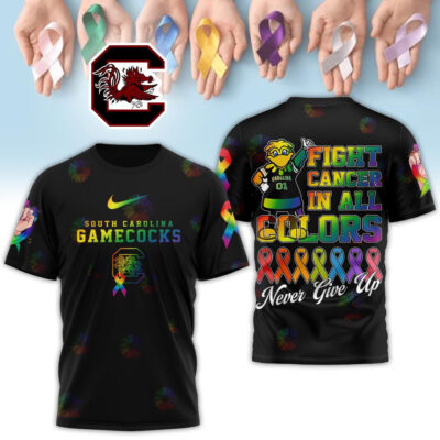 South Carolina Gamecocks | Premium NCAA Fight Cancer In All Colors 3D Shirt