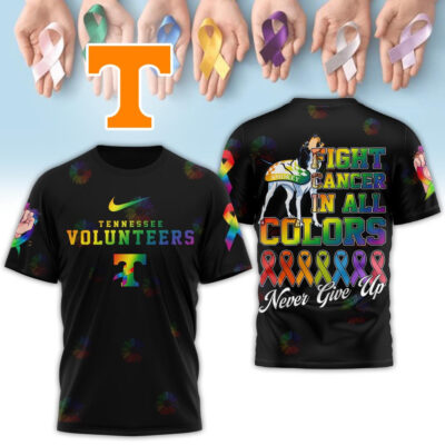 Tennessee Volunteers | Premium NCAA Fight Cancer In All Colors 3D Shirt