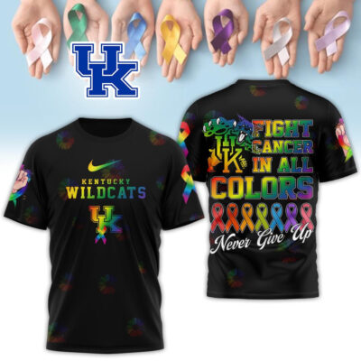 Kentucky Wildcats | Premium NCAA Fight Cancer In All Colors 3D Shirt