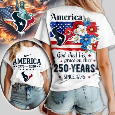 Houston Texans | Premium NFL America God Shed His Grace On Thee Women Shirt