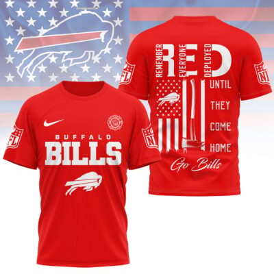 Buffalo Bills | Premium NFL Red Friday Firefighter 3D Shirt