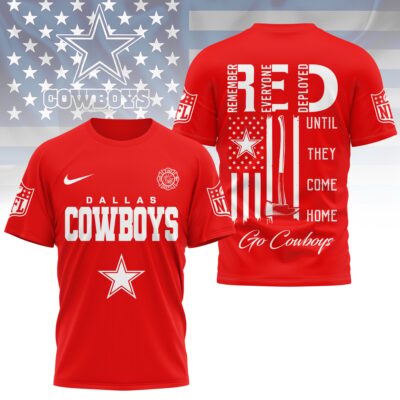 Dallas Cowboys | Premium NFL Red Friday Firefighter 3D Shirt