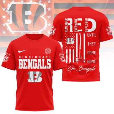 Cincinnati Bengals | Premium NFL Red Friday Firefighter 3D Shirt