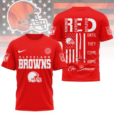 Cleveland Browns | Premium NFL Red Friday Firefighter 3D Shirt