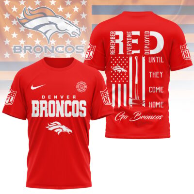 Denver Broncos | Premium NFL Red Friday Firefighter 3D Shirt