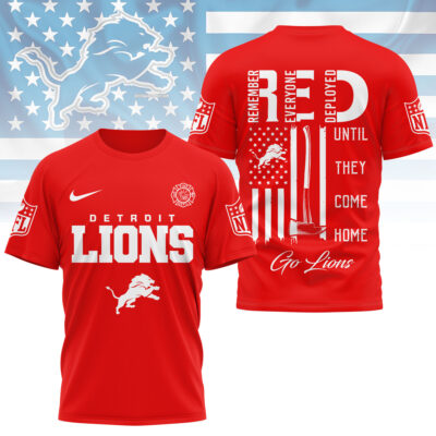 Detroit Lions | Premium NFL Red Friday Firefighter 3D Shirt
