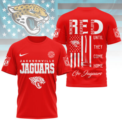 Jacksonville Jaguars | Premium NFL Red Friday Firefighter 3D Shirt