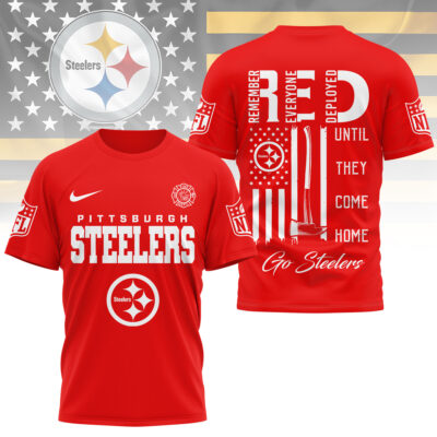 Pittsburgh Steelers | Premium NFL Red Friday Firefighter 3D Shirt
