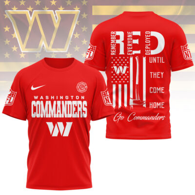 Washington Commanders | Premium NFL Red Friday Firefighter 3D Shirt