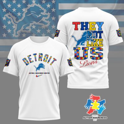 Detroit Lions | Premium NFL Autism Awareness Month 3D Shirt