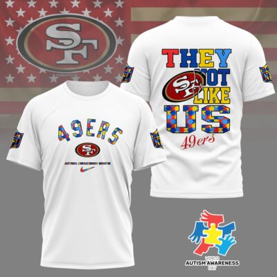 San Francisco 49ers | Premium NFL Autism Awareness Month 3D Shirt