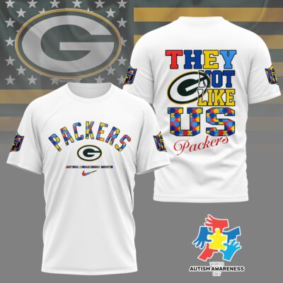 Green Bay Packers | Premium NFL Autism Awareness Month 3D Shirt