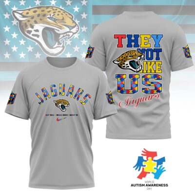 Jacksonville Jaguars | Premium NFL Autism Awareness Month 3D Shirt
