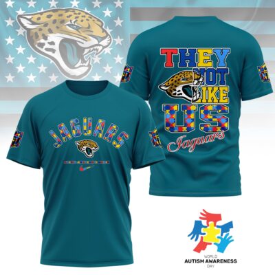 Jacksonville Jaguars | Premium NFL Autism Awareness Month 3D Shirt