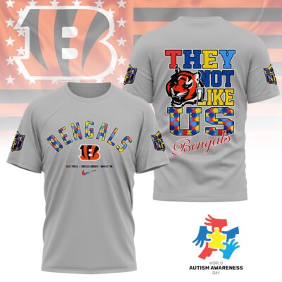 Cincinnati Bengals | Premium NFL Autism Awareness Month 3D Shirt