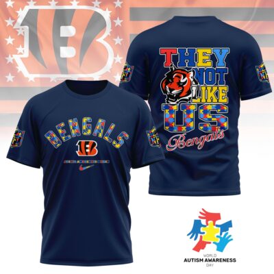 Cincinnati Bengals | Premium NFL Autism Awareness Month 3D Shirt