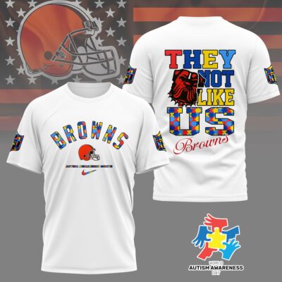 Cleveland Browns | Premium NFL Autism Awareness Month 3D Shirt
