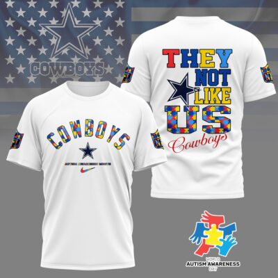 Dallas Cowboys | Premium NFL Autism Awareness Month 3D Shirt