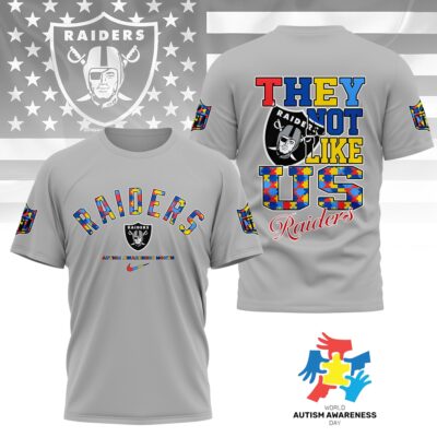 Las Vegas Raiders | Premium NFL Autism Awareness Month 3D Shirt