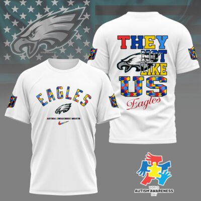Philadelphia Eagles | Premium NFL Autism Awareness Month 3D Shirt