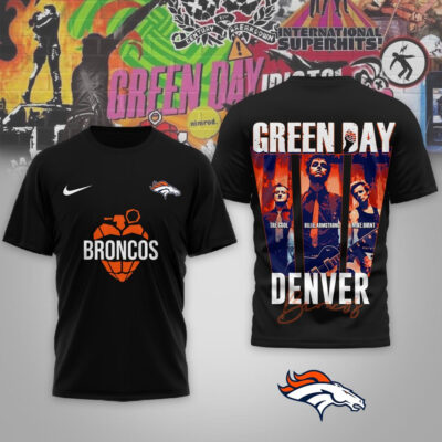 Denver Broncos | Premium NFL Premium NFL Green Day X Super Bowl LX Special Edition 3D Shirt - Black, M