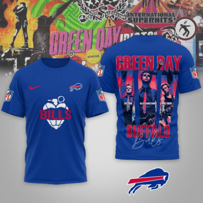 Buffalo Bills | Premium NFL Premium NFL Green Day X Super Bowl LX Special Edition 3D Shirt - Blue, 3XL