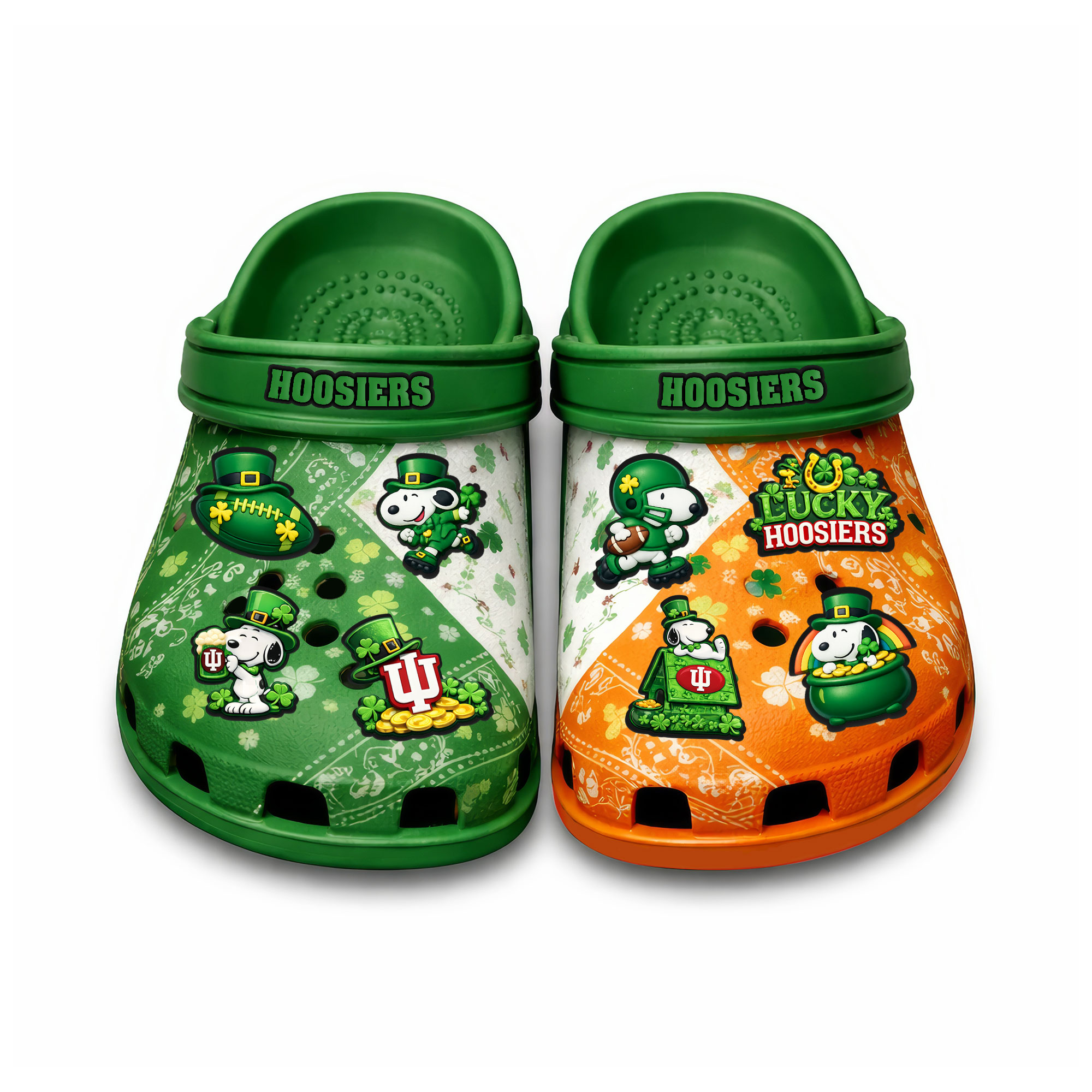 Indiana Hoosiers | PREMIUM NCAA x ST.PATRICK'S DAY CLOGS WITH 8 CHARMS HY - Image 2