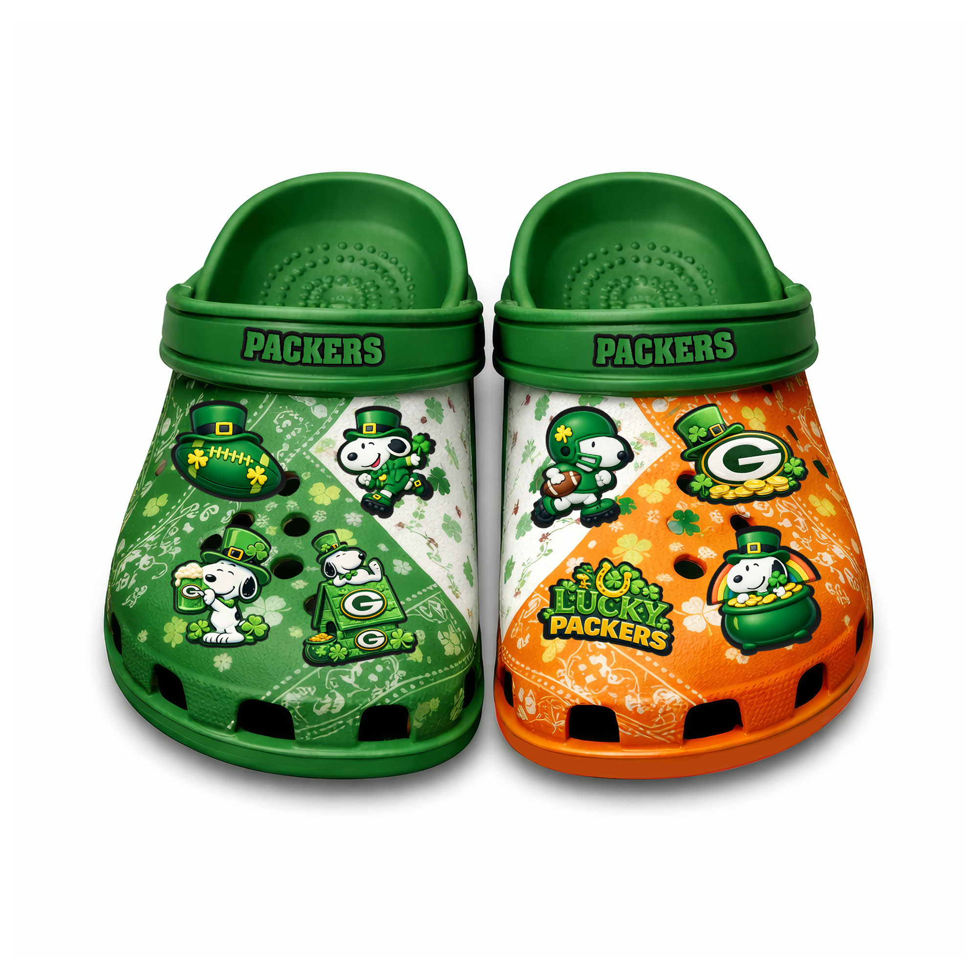 Green Bay Packers | PREMIUM NFL x ST.PATRICK'S DAY CLOGS WITH 8 CHARMS HY - Image 2