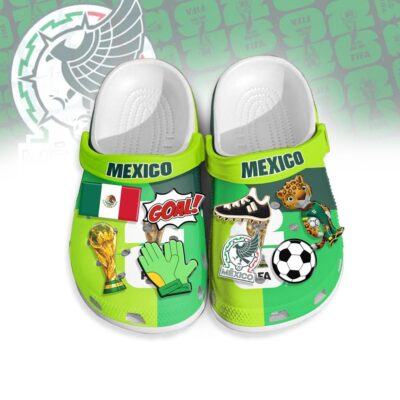 Mexico | Premium WC26 Clogs With Charms - 8 Men/10 Women