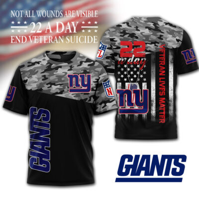 New York Giants | Premium NFL Veteran Suicide Awareness 3D Shirt