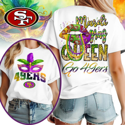 San Francisco 49ers | Premium NFL Mardi Gras Queen Women Shirt