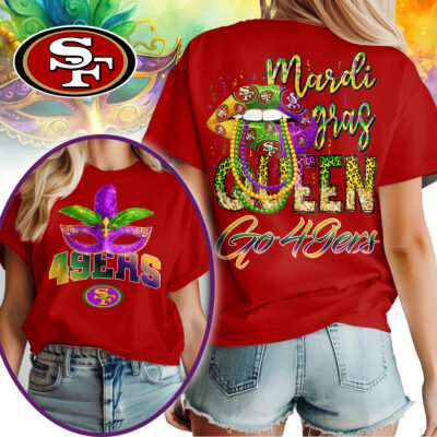 San Francisco 49ers | Premium NFL Mardi Gras Queen Women Shirt