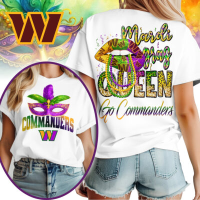 Washington Commanders | Premium NFL Mardi Gras Queen Women Shirt