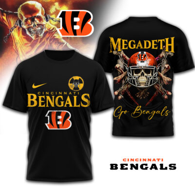 Cincinnati Bengals | Premium NFL Megadeth 3D Shirt