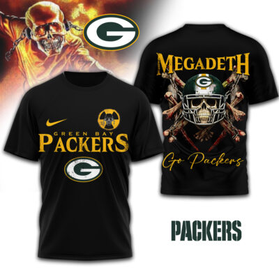 Green Bay Packers | Premium NFL Megadeth 3D Shirt