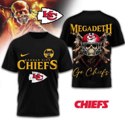 Kansas City Chiefs | Premium NFL Megadeth 3D Shirt