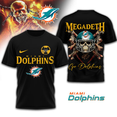 Miami Dolphins | Premium NFL Megadeth 3D Shirt