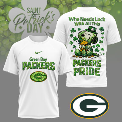 Green Bay Packers | Premium NFL Snoopy Lucky 3D Shirt
