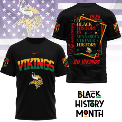 Minnesota Vikings | Premium NFL Black History Month 3D Shirt