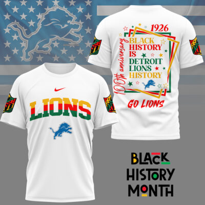 Detroit Lions | Premium NFL Black History Month 3D Shirt