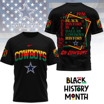Dallas Cowboys | Premium NFL Black History Month 3D Shirt