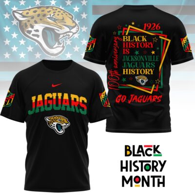 Jacksonville Jaguars | Premium NFL Black History Month 3D Shirt