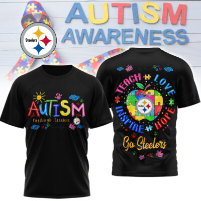 Pittsburgh Steelers | Premium NFL Autism Awareness Teacher 3D Shirt