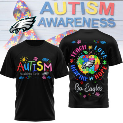 Philadelphia Eagles | Premium NFL Autism Awareness Teacher 3D Shirt
