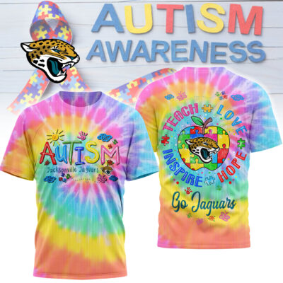 Jacksonville Jaguars | Premium NFL Autism Awareness Teacher 3D Shirt