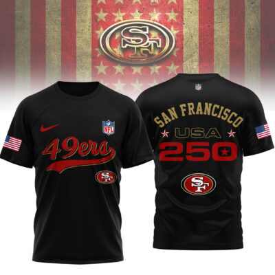 San Francisco 49ers | Premium NFL 250th USA 3D Shirt