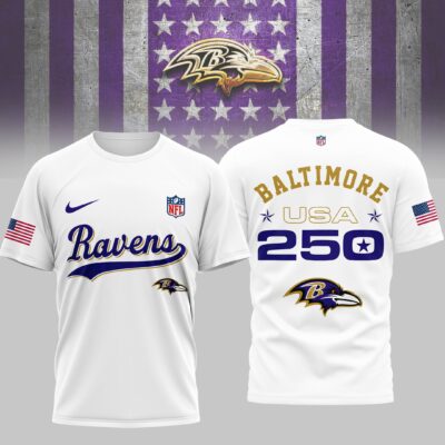 Baltimore Ravens | Premium NFL 250th USA 3D Shirt