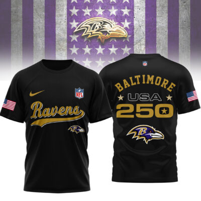 Baltimore Ravens | Premium NFL 250th USA 3D Shirt